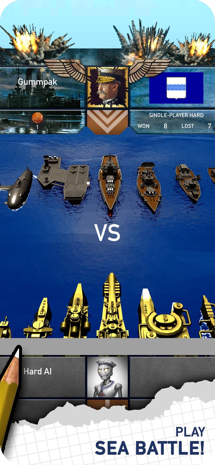 Fleet Battle: Sea Battle game screenshot 3 - screenshot