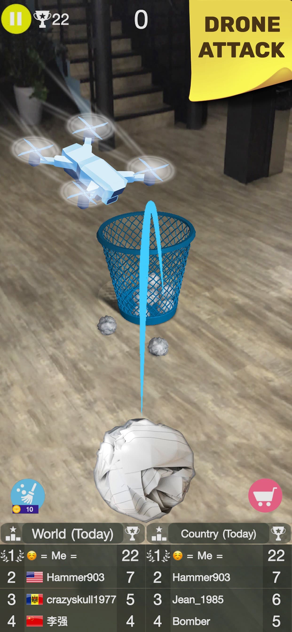 Paper Bin AR - paper throw screenshot 1 - screenshot