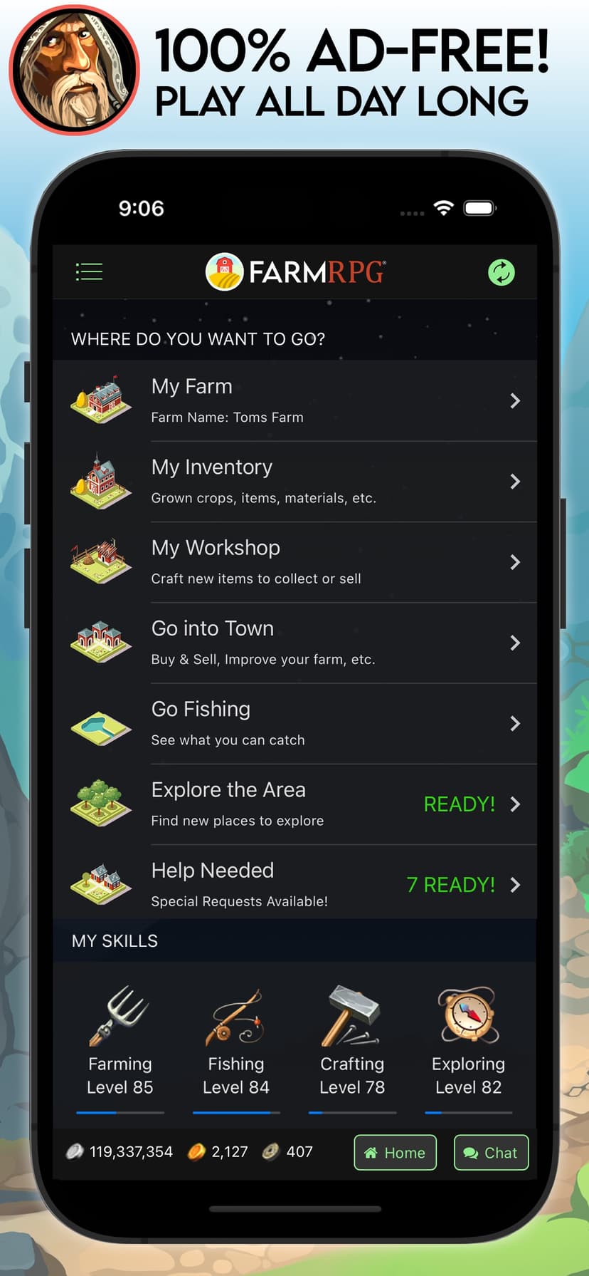 Farm RPG: Text-Based MMO screenshot 1 - screenshot