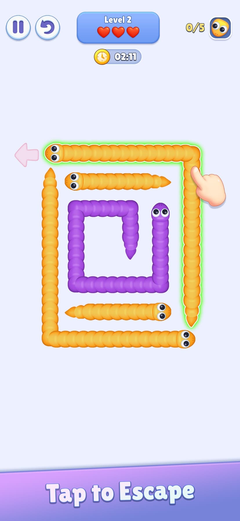 Snake Escape - Tap Away screenshot 1 - screenshot