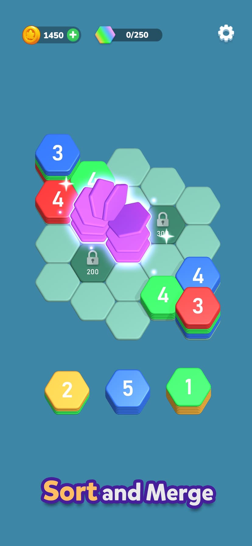 Hexa Merge: Tile Sort Puzzle screenshot 2 - screenshot