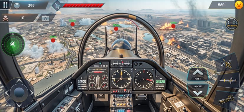 Airplane War Fighter Jet Games screenshot 2 - screenshot