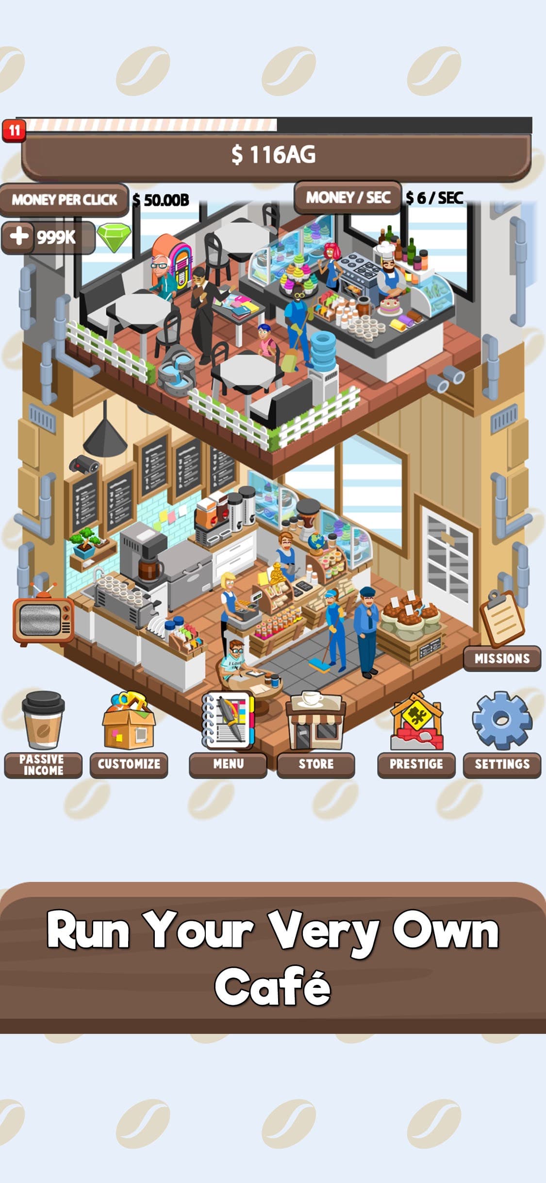 Cafe Tycoon: Idle Empire Story screenshot 1 - screenshot