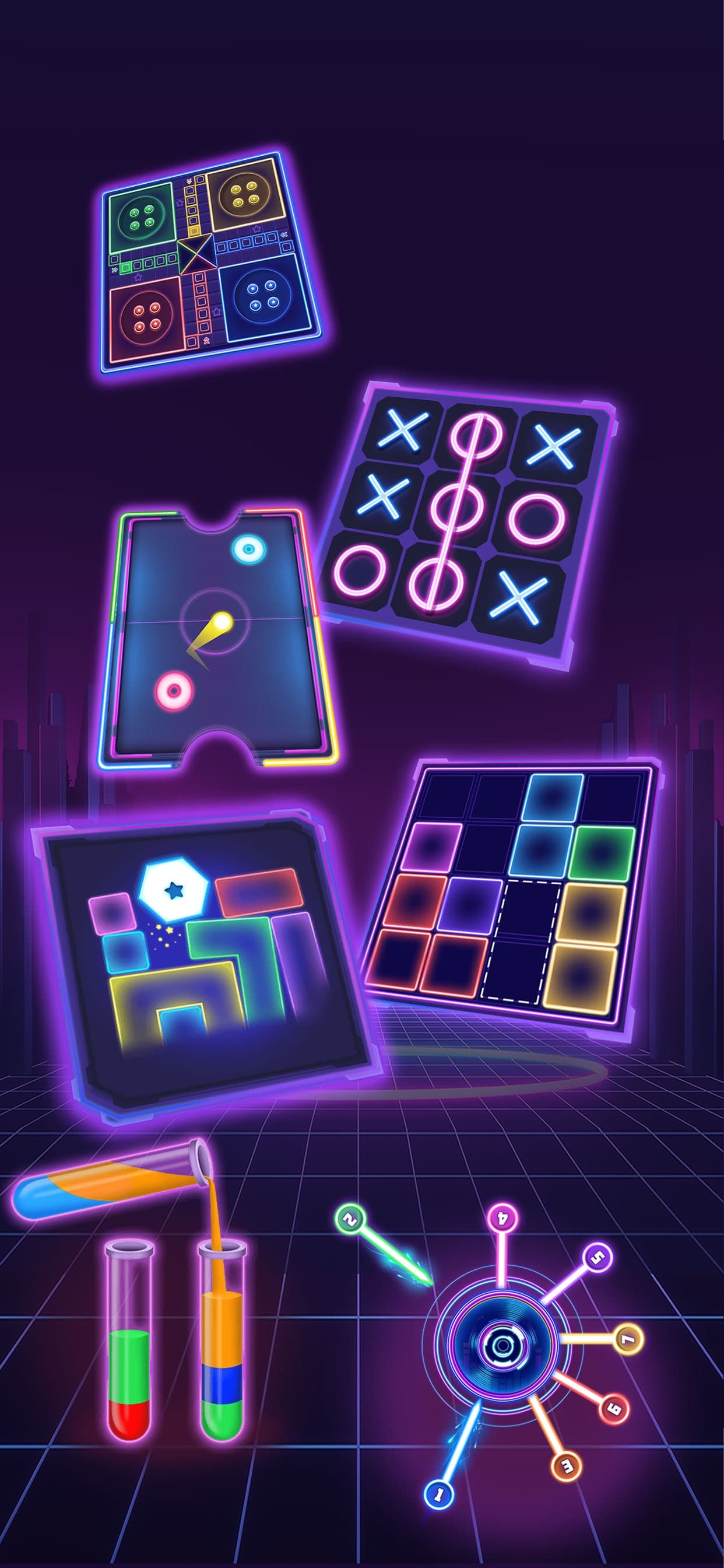 Tic Tac Toe 2 Player: XO Glow screenshot 3 - screenshot