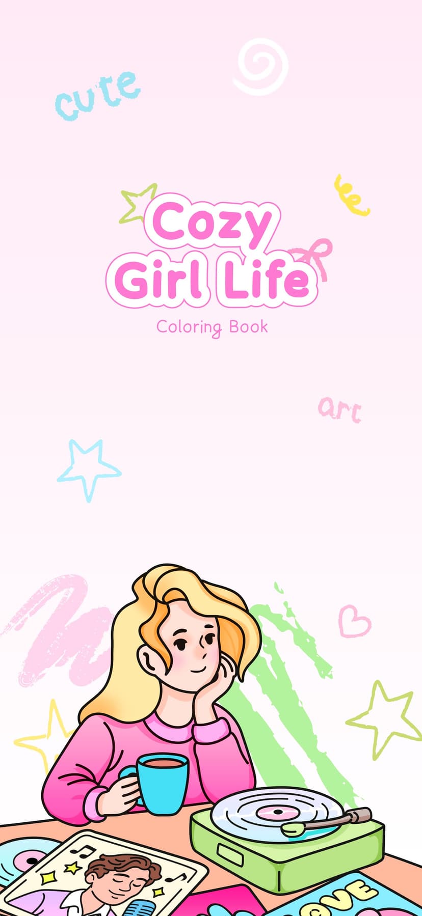 Cozy Girl Life: Coloring Book screenshot 1 - screenshot