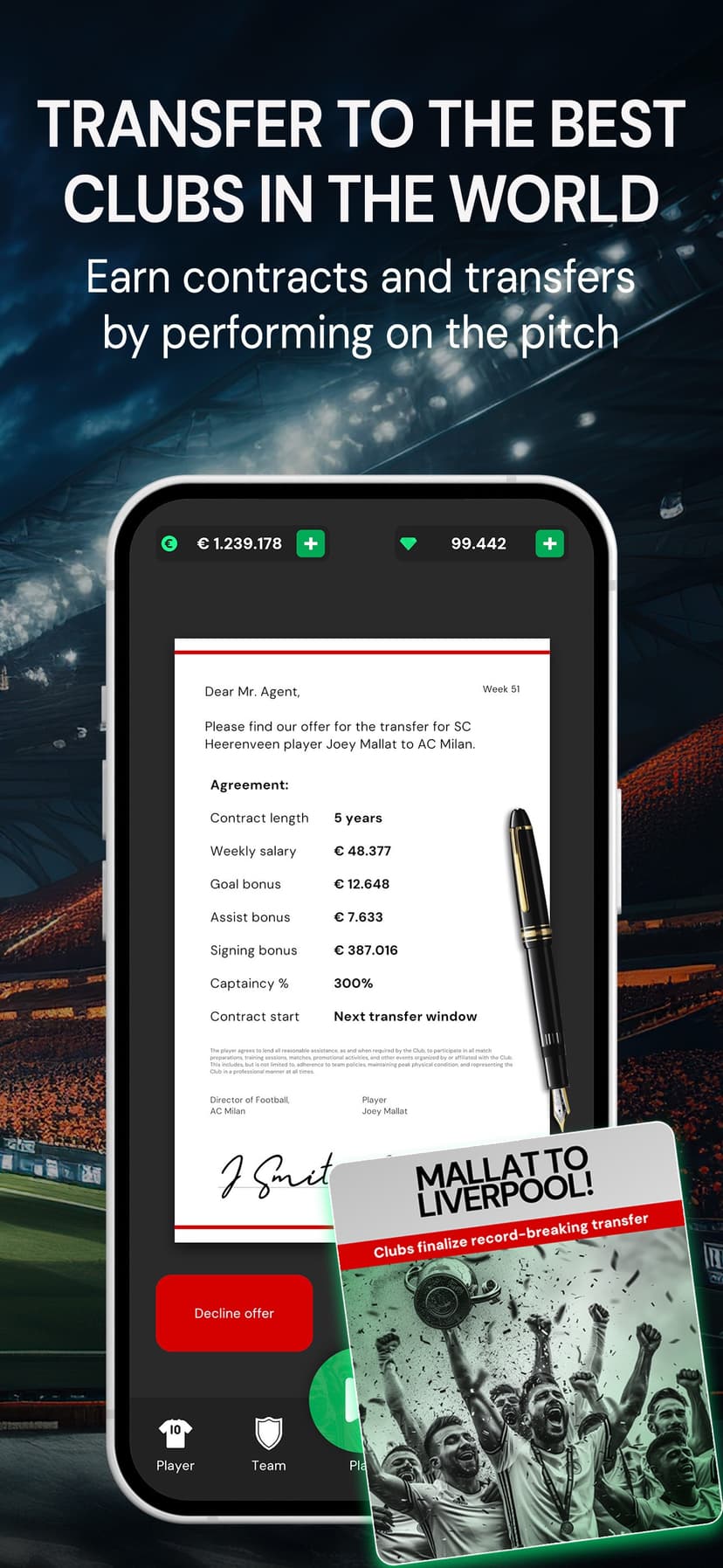 Club Legend - Football Game screenshot 5 - screenshot