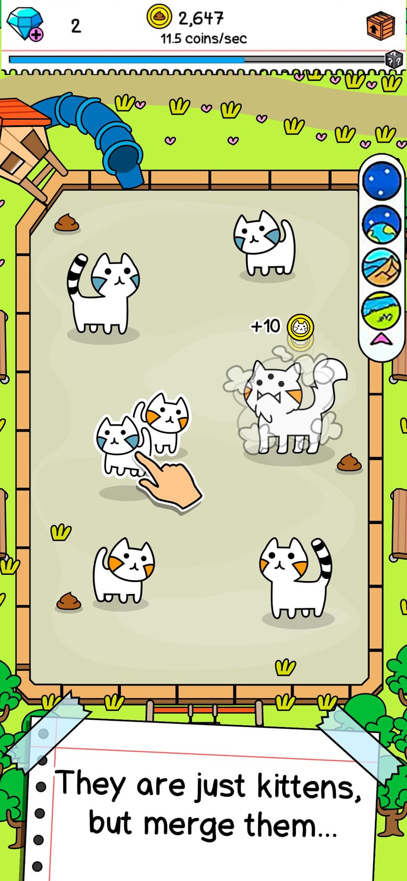 Cat Evolution: Kitty Fusion screenshot 1 - screenshot