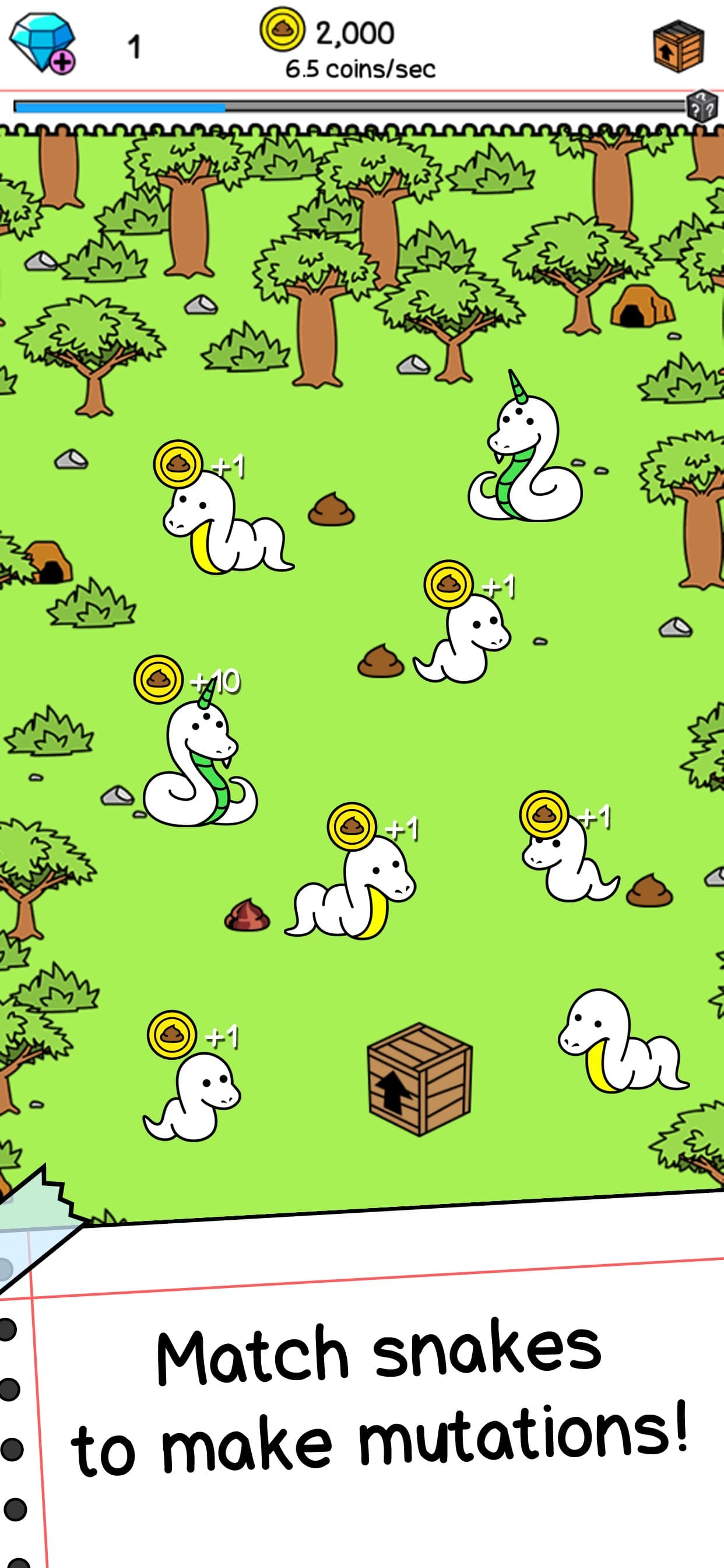Snake Evolution: Idle Merge IO screenshot 1 - screenshot