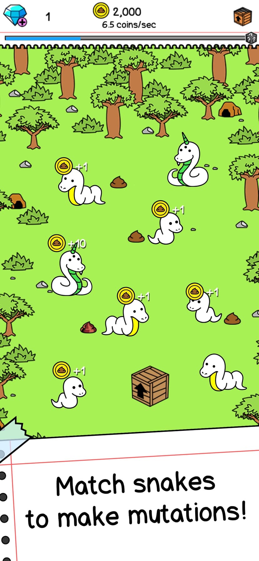 Snake Evolution: Idle Merge IO screenshot 1 - screenshot