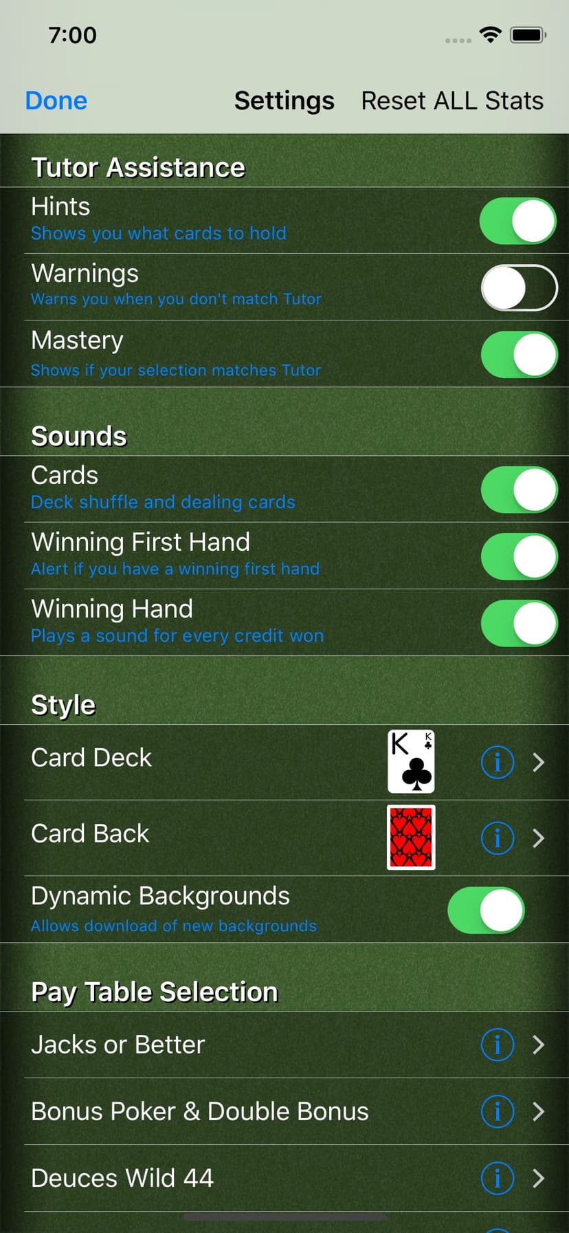 Video Poker Tutor screenshot 4 - screenshot