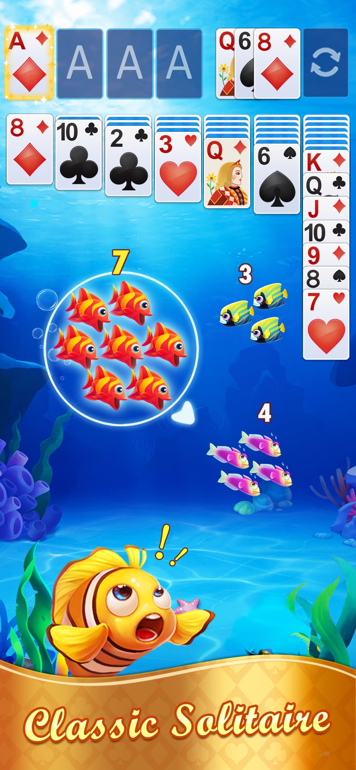 Solitaire Fish Klondike screenshot 1 - screenshot