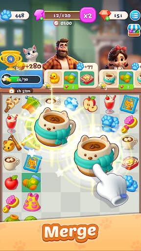 Meowment: Merge & Makeover screenshot 1 - screenshot