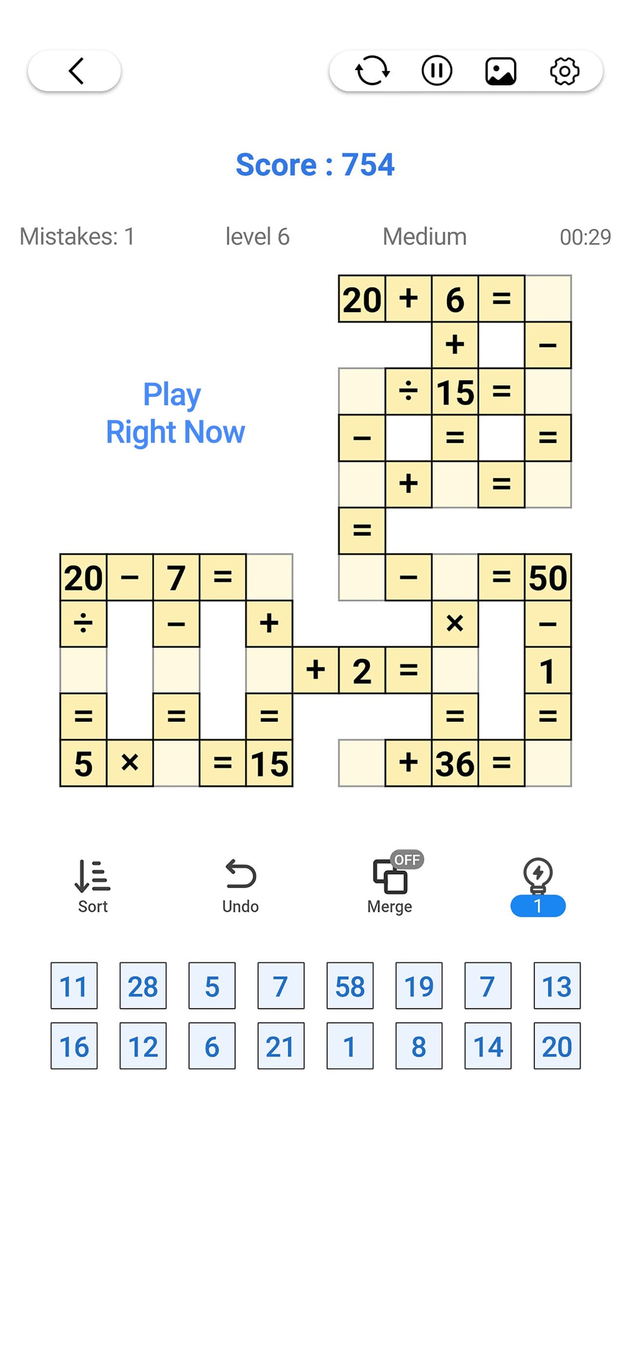 Cross Number - Math Puzzle screenshot 2 - screenshot