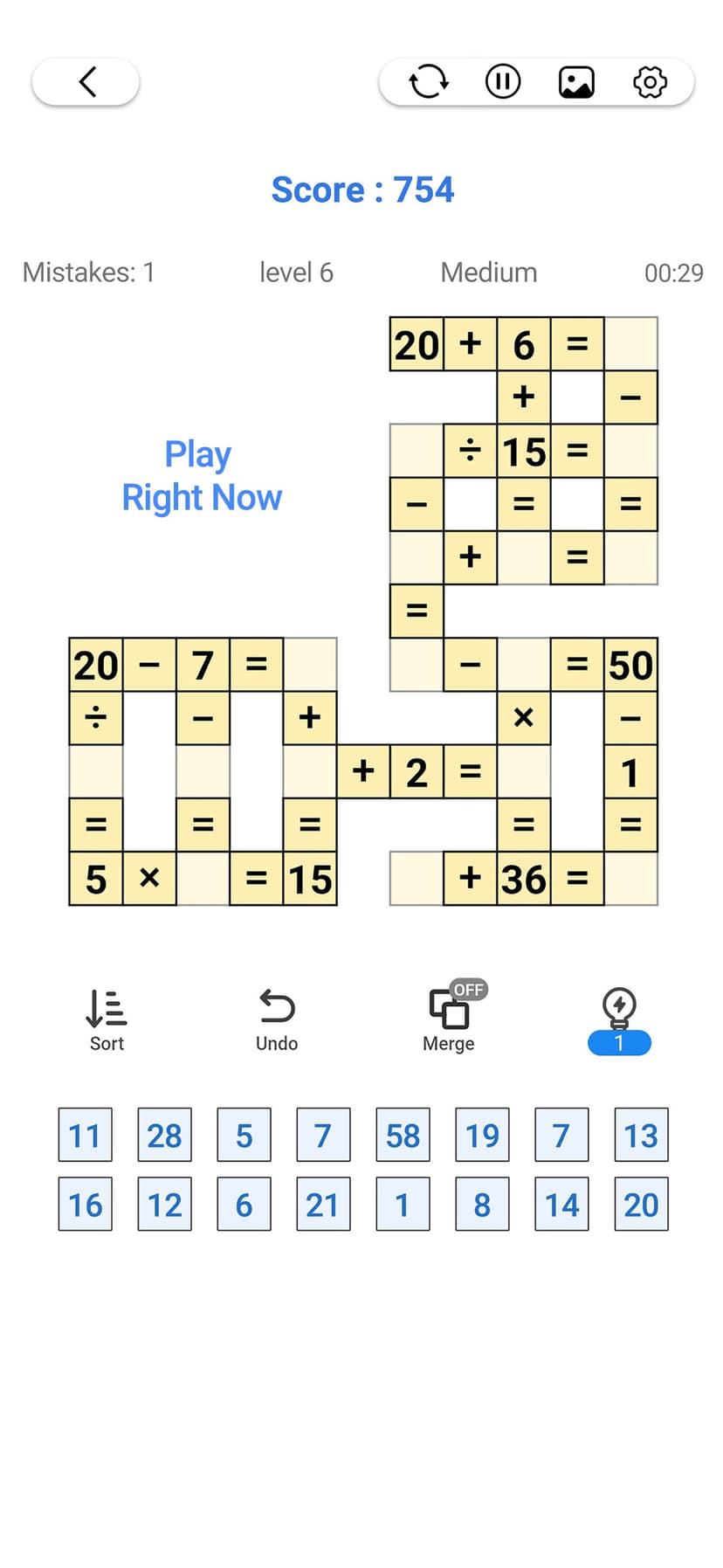 Cross Number - Math Puzzle screenshot 2 - screenshot