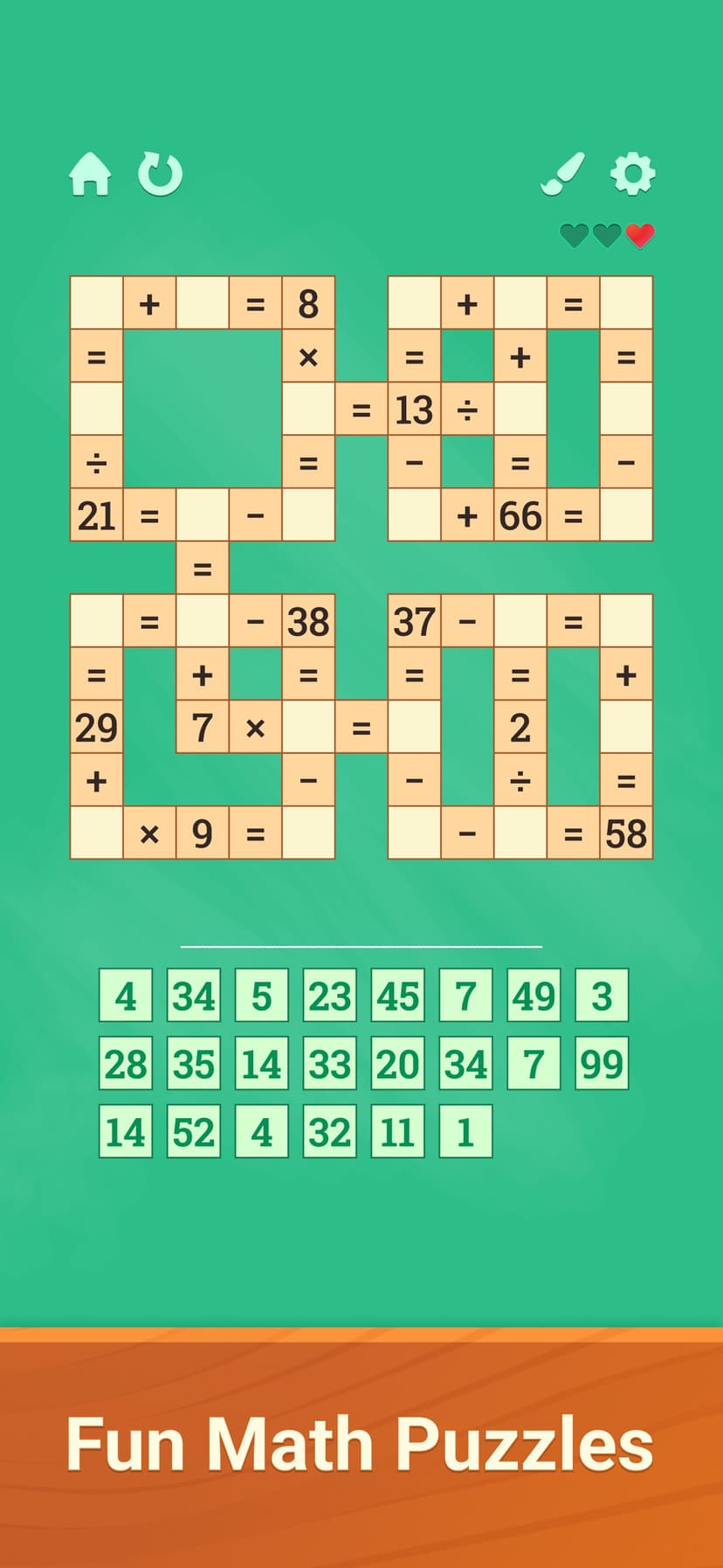 Math Club: cross number games screenshot 1 - screenshot