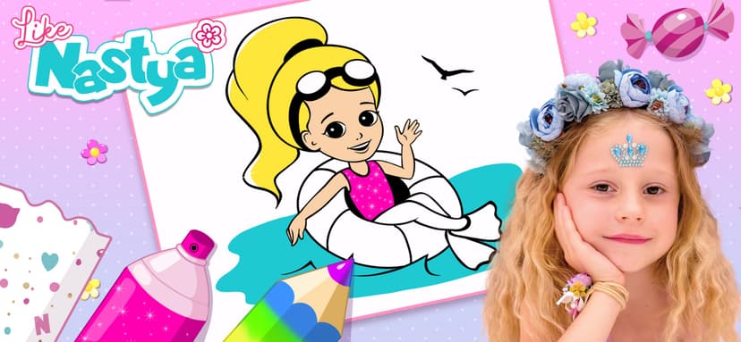 Like Nastya Coloring Book screenshot 1 - screenshot