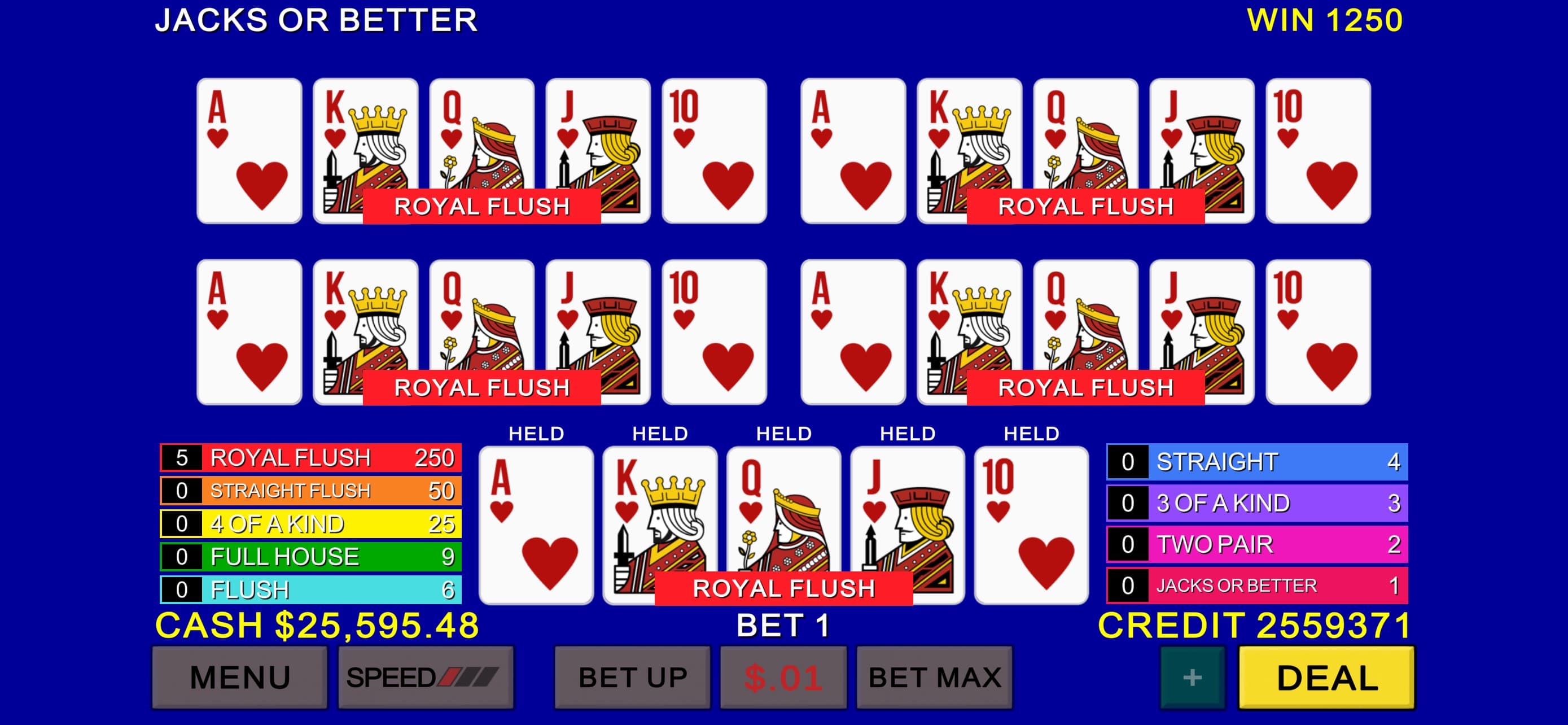 Multi Video Poker Casino screenshot 4 - screenshot
