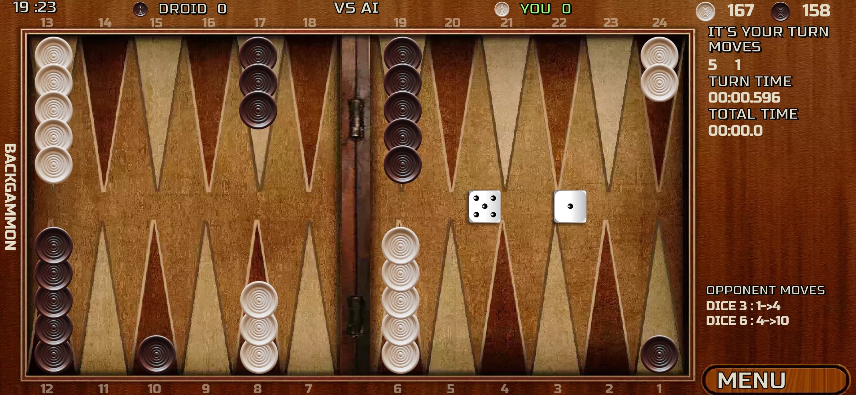Backgammon 18 Online & Offline screenshot 1 - screenshot