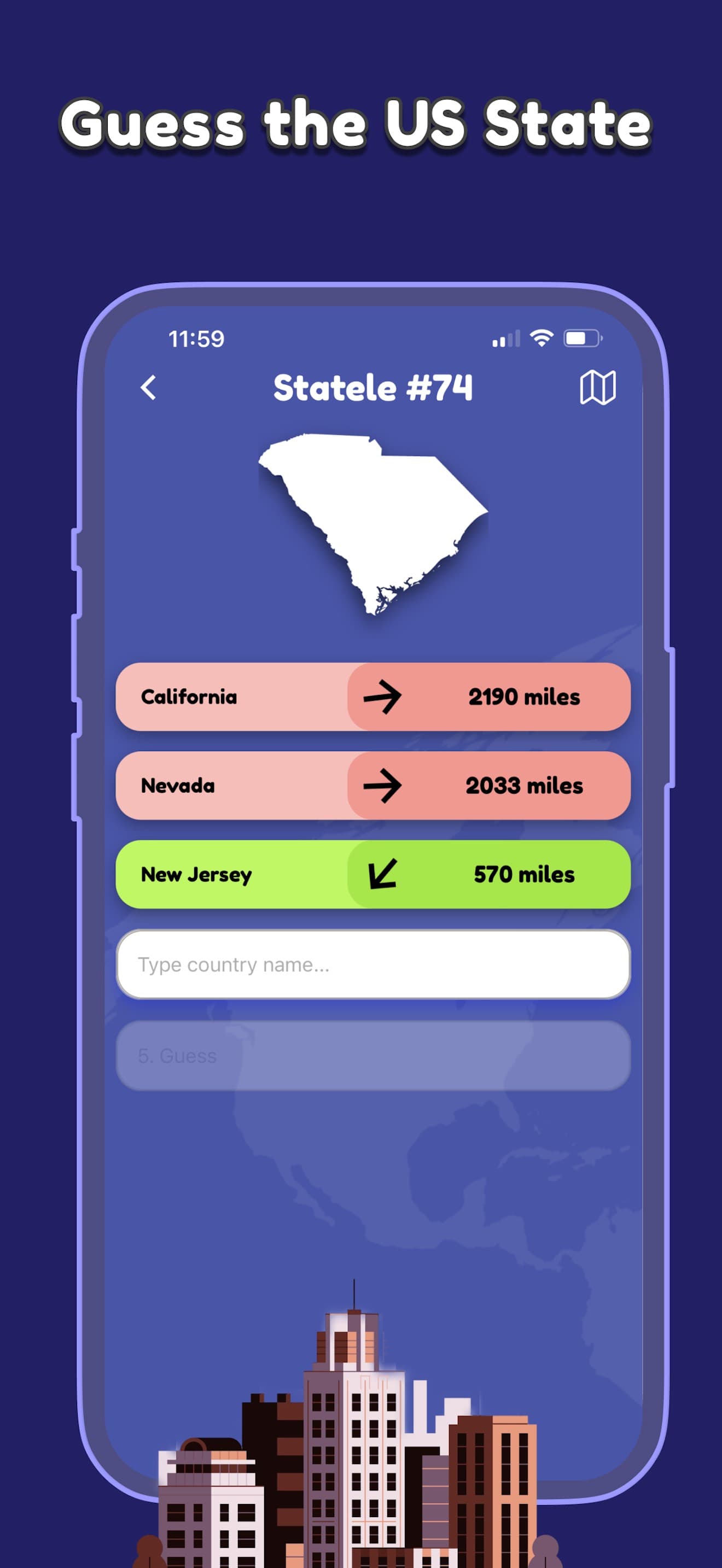 Statele: Daily State Quiz Game screenshot 1 - screenshot