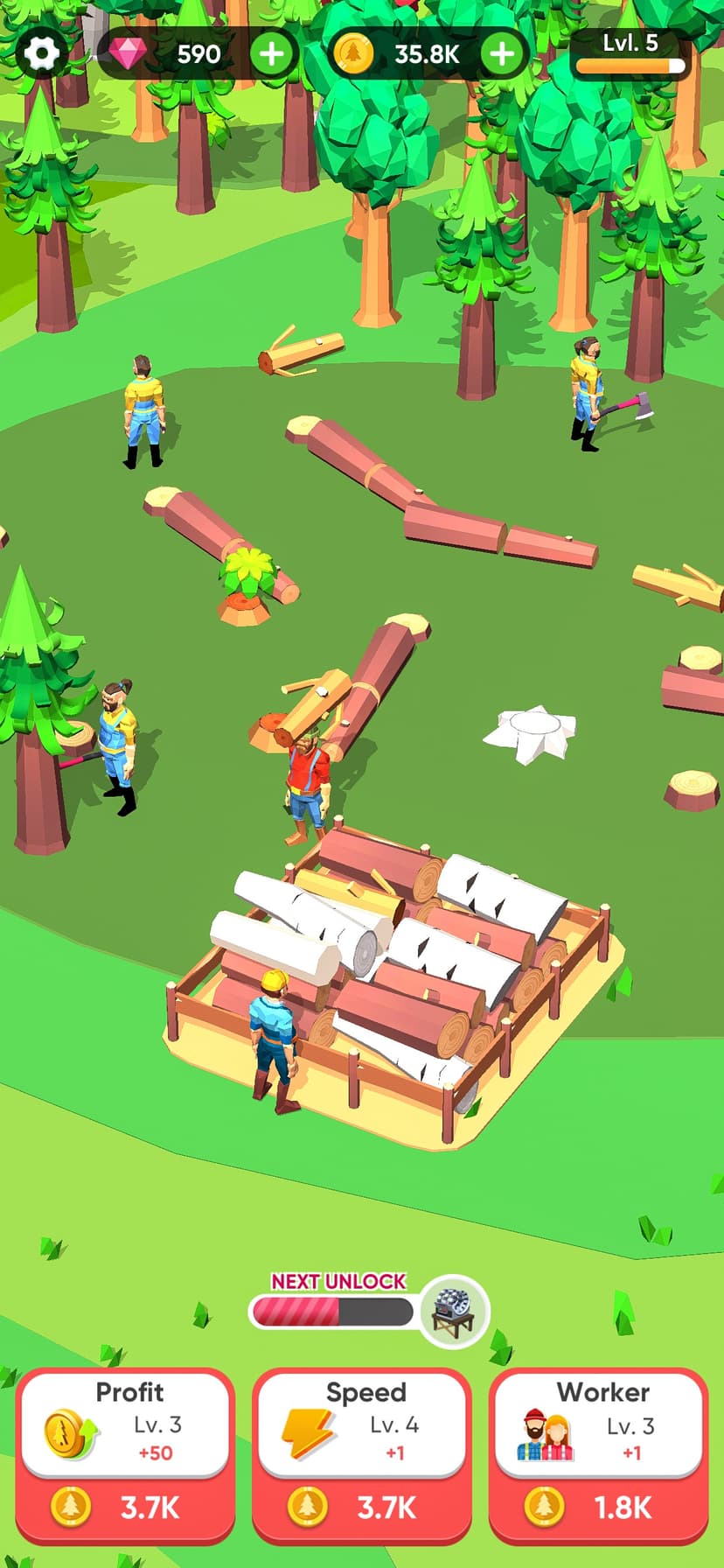 Idle Lumber Mill - Wood Game screenshot 7 - screenshot