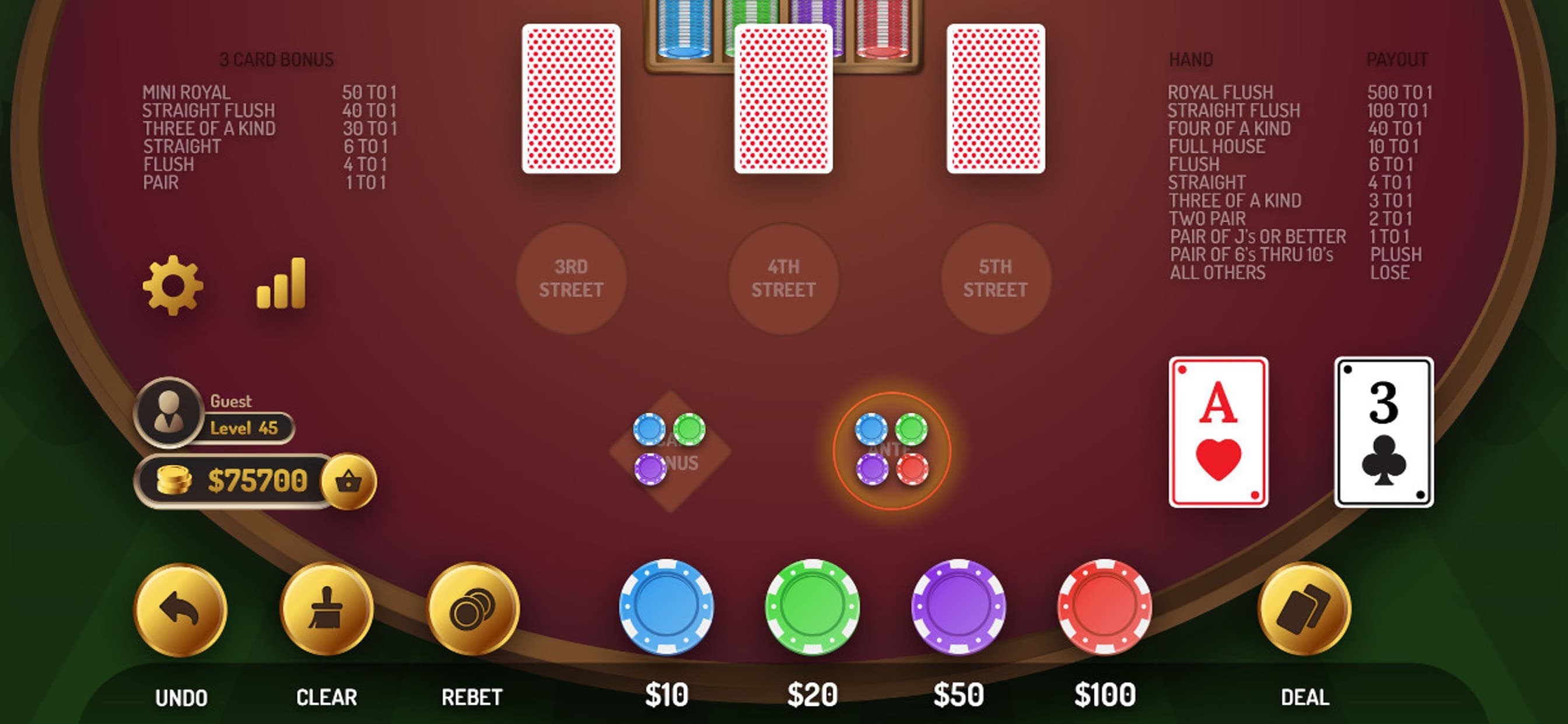 Mississippi Stud Poker Casino screenshot 2 - screenshot