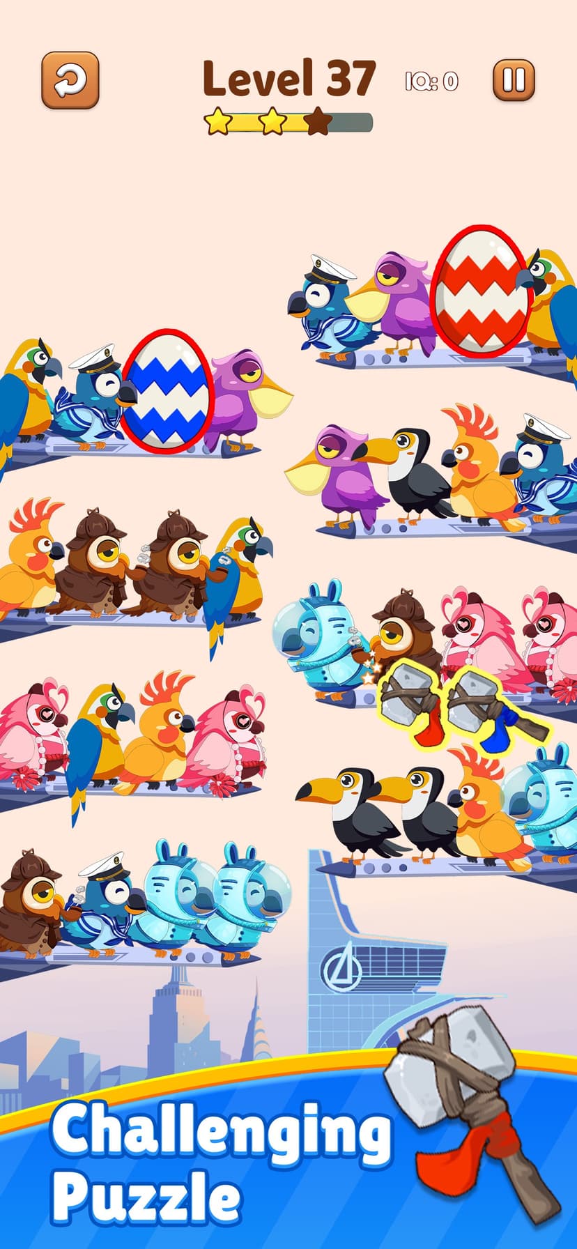 Bird Sort 2 Color Puzzle Game screenshot 6 - screenshot