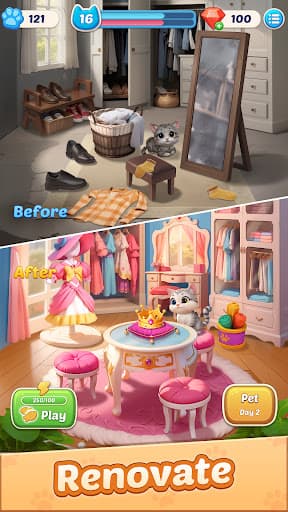 Meowment: Merge & Makeover screenshot 5 - screenshot