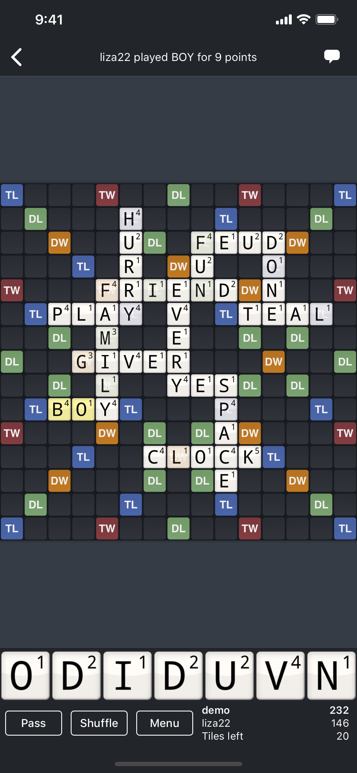 Wordfeud screenshot 3 - screenshot