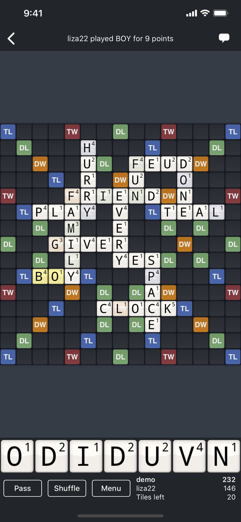 Wordfeud screenshot 3 - screenshot
