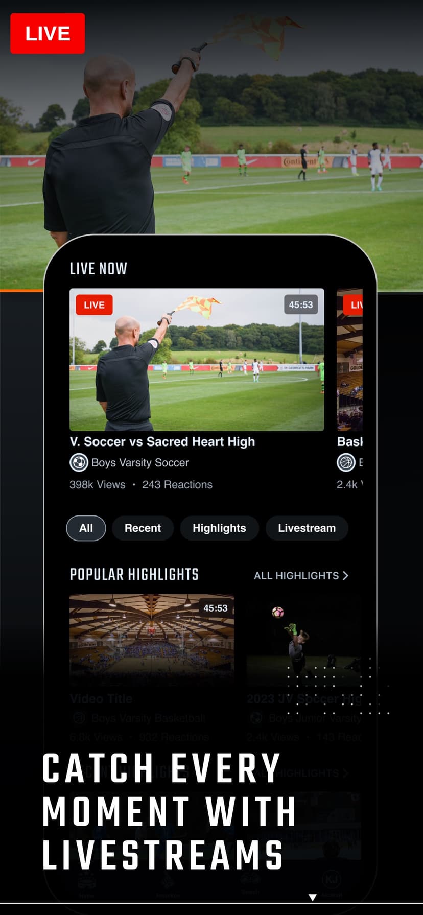 Hudl Fan: Find. Watch. Follow. screenshot 3 - screenshot