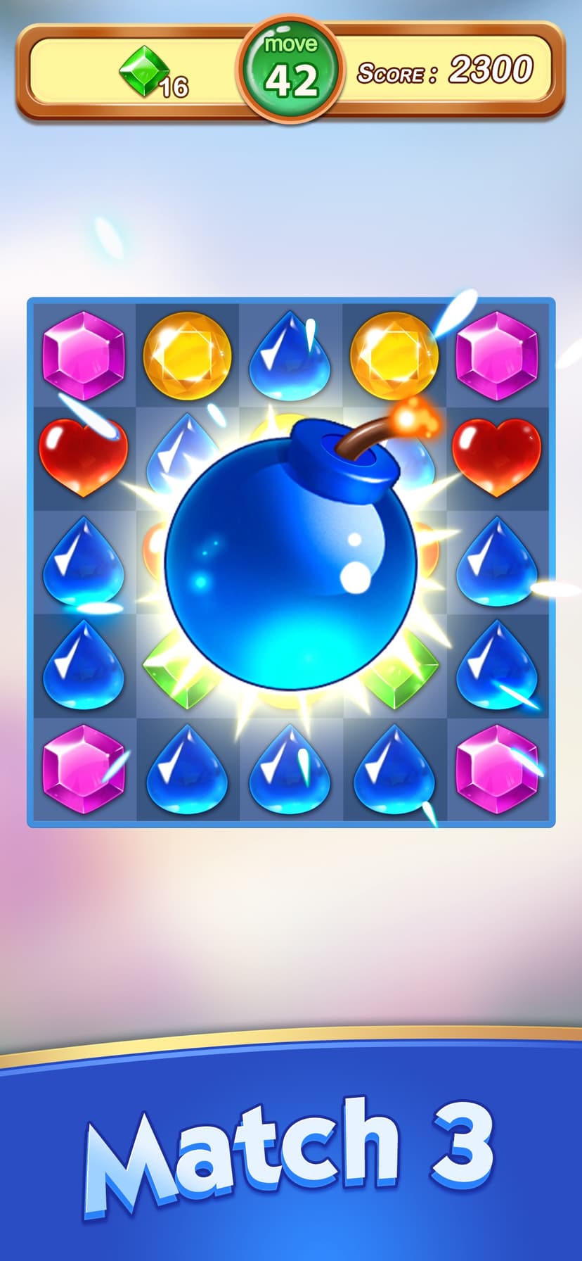 Jewels & Gems - Match 3 Games screenshot 2 - screenshot