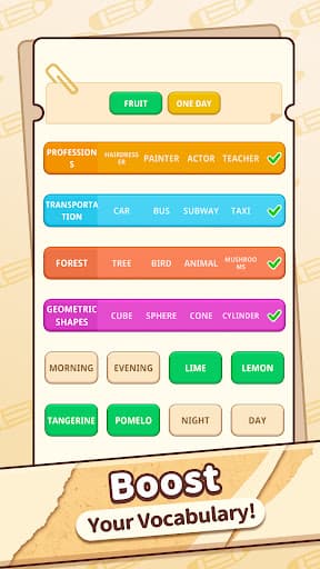 Associated Word Sort - Puzzle screenshot 5 - screenshot