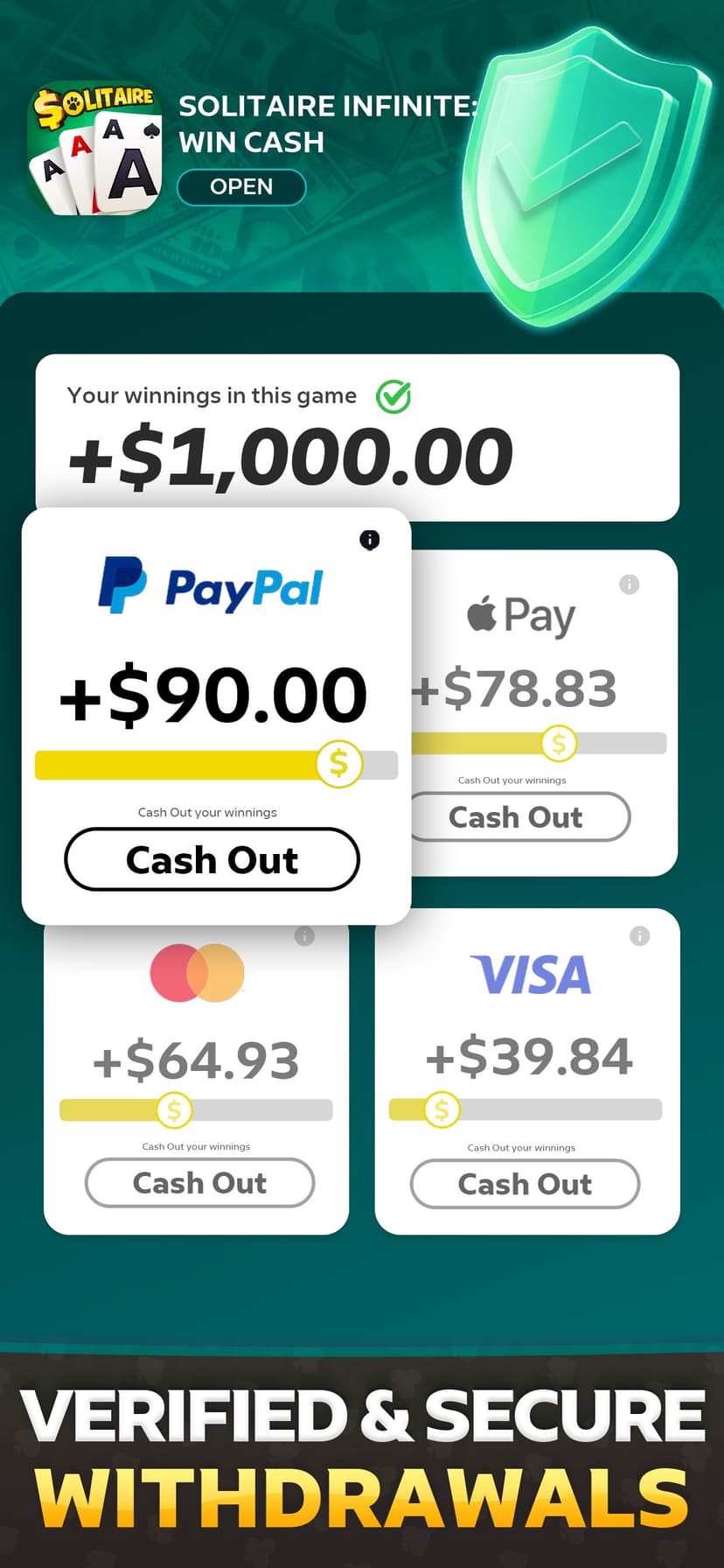 Solitaire Infinite: Win Cash screenshot 3 - screenshot