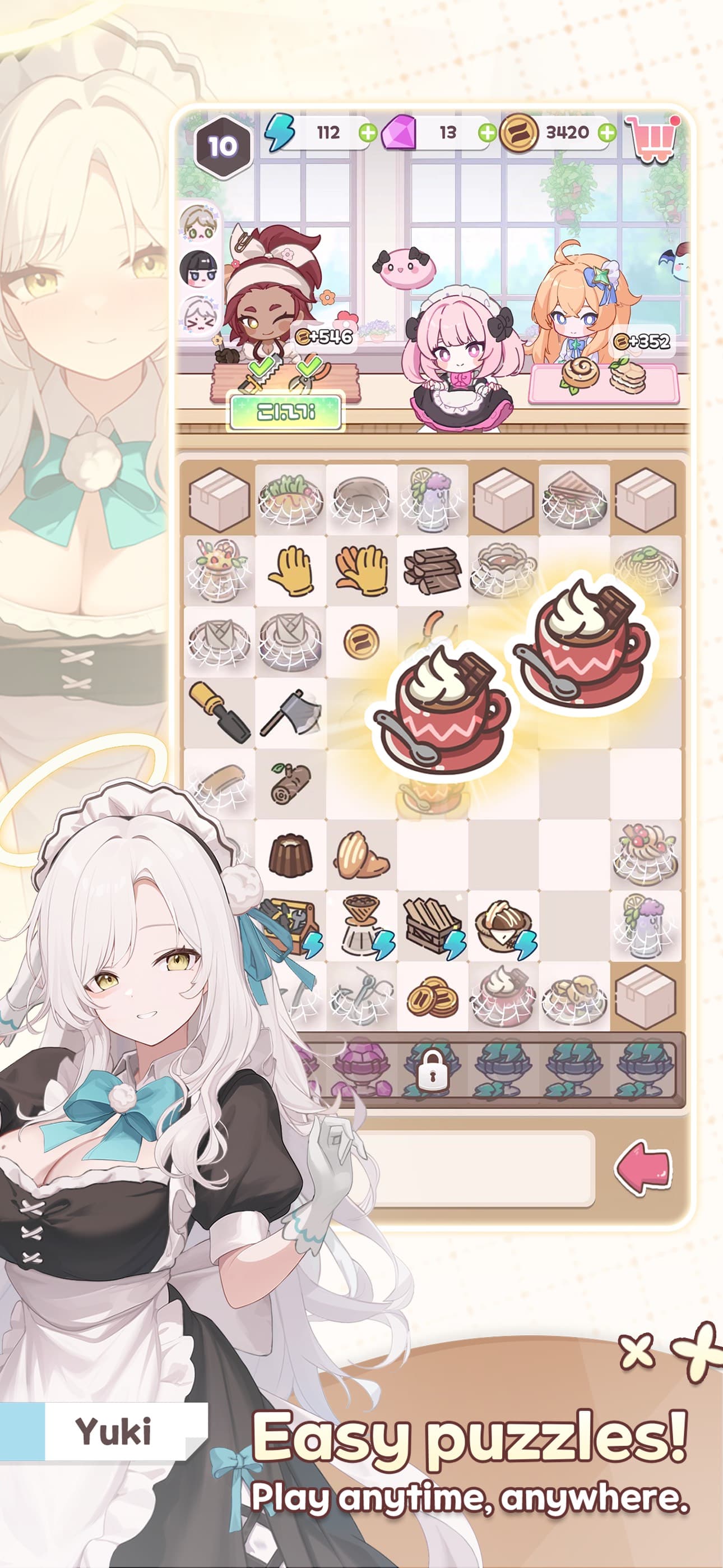 Merge Maid Cafe screenshot 4 - screenshot