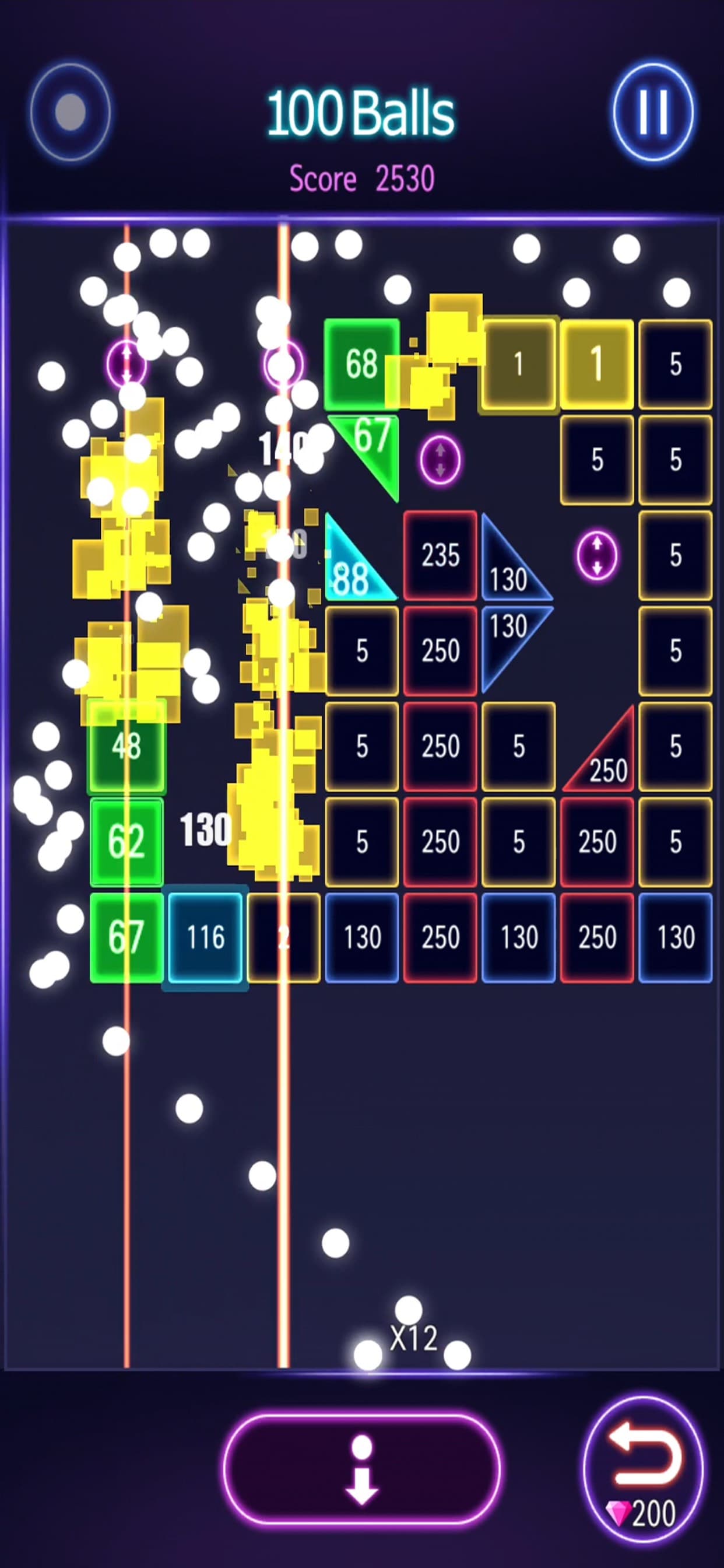 Bricks Breaker Hit - Glow Ball screenshot 2 - screenshot