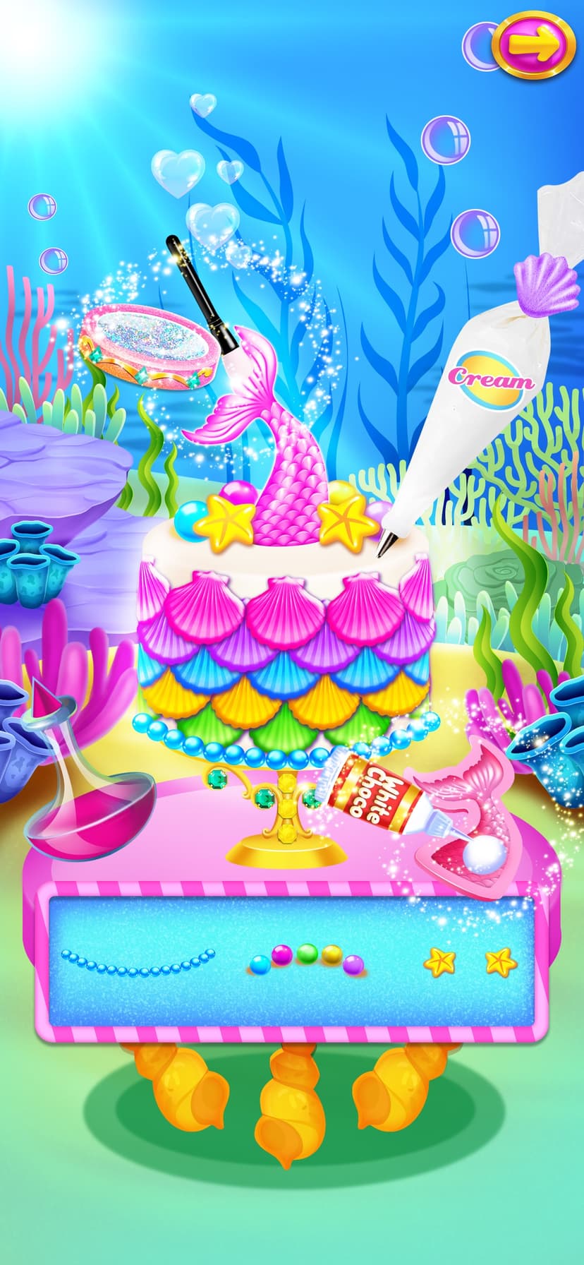 Mermaid Glitter Cupcake Chef screenshot 3 - screenshot