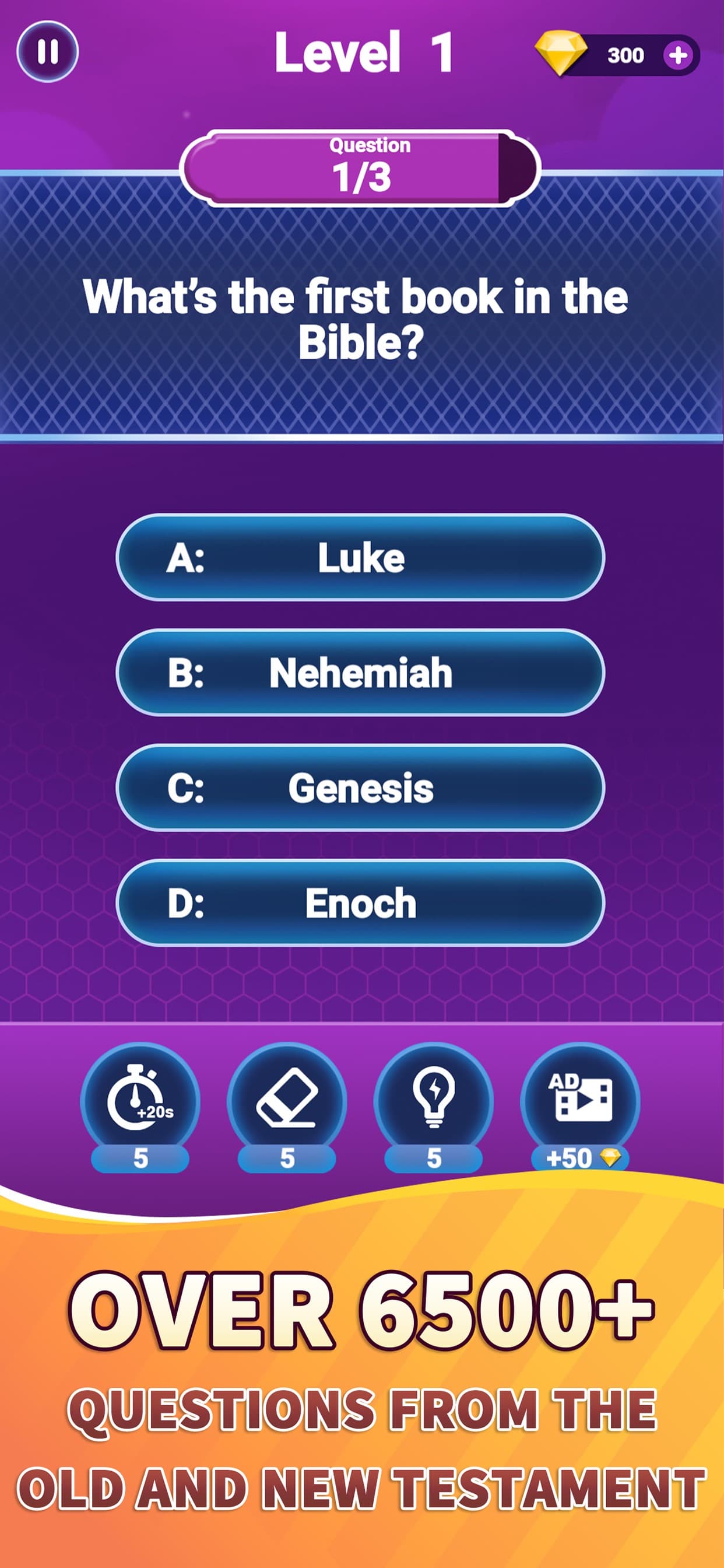 Bible Trivia - Bible Quiz Game screenshot 2 - screenshot