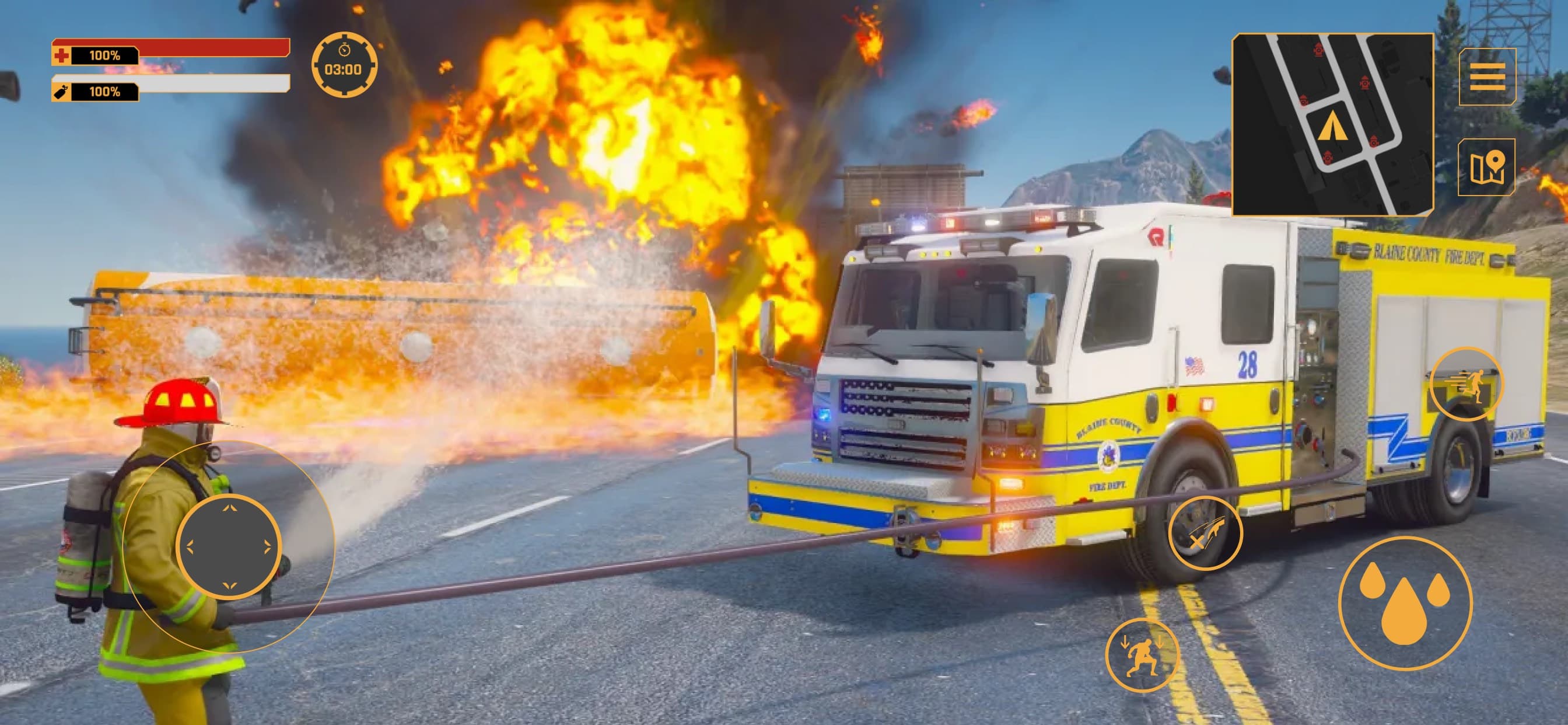 Firefighter:Car fire truck sim screenshot 2 - screenshot