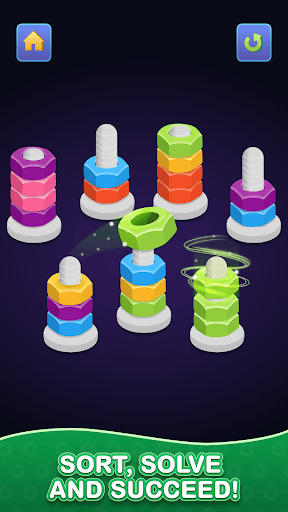 Nuts & Bolts - Color Sort Game screenshot 1 - screenshot