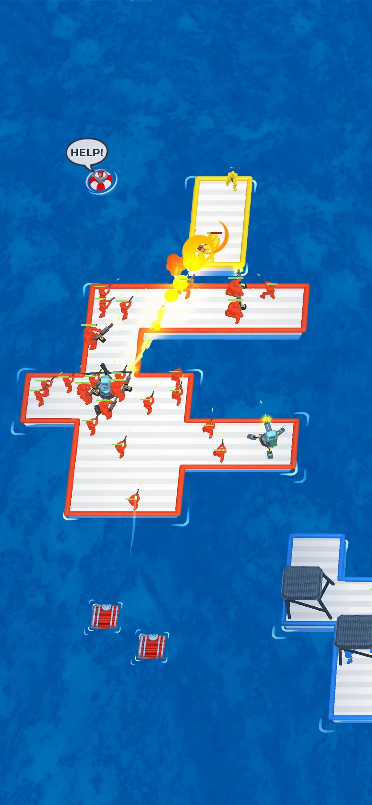 War of Rafts: Sea Battle Game screenshot 1 - screenshot