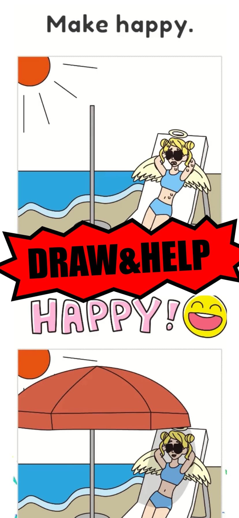 Draw Happy Angel : Puzzle Game screenshot 1 - screenshot