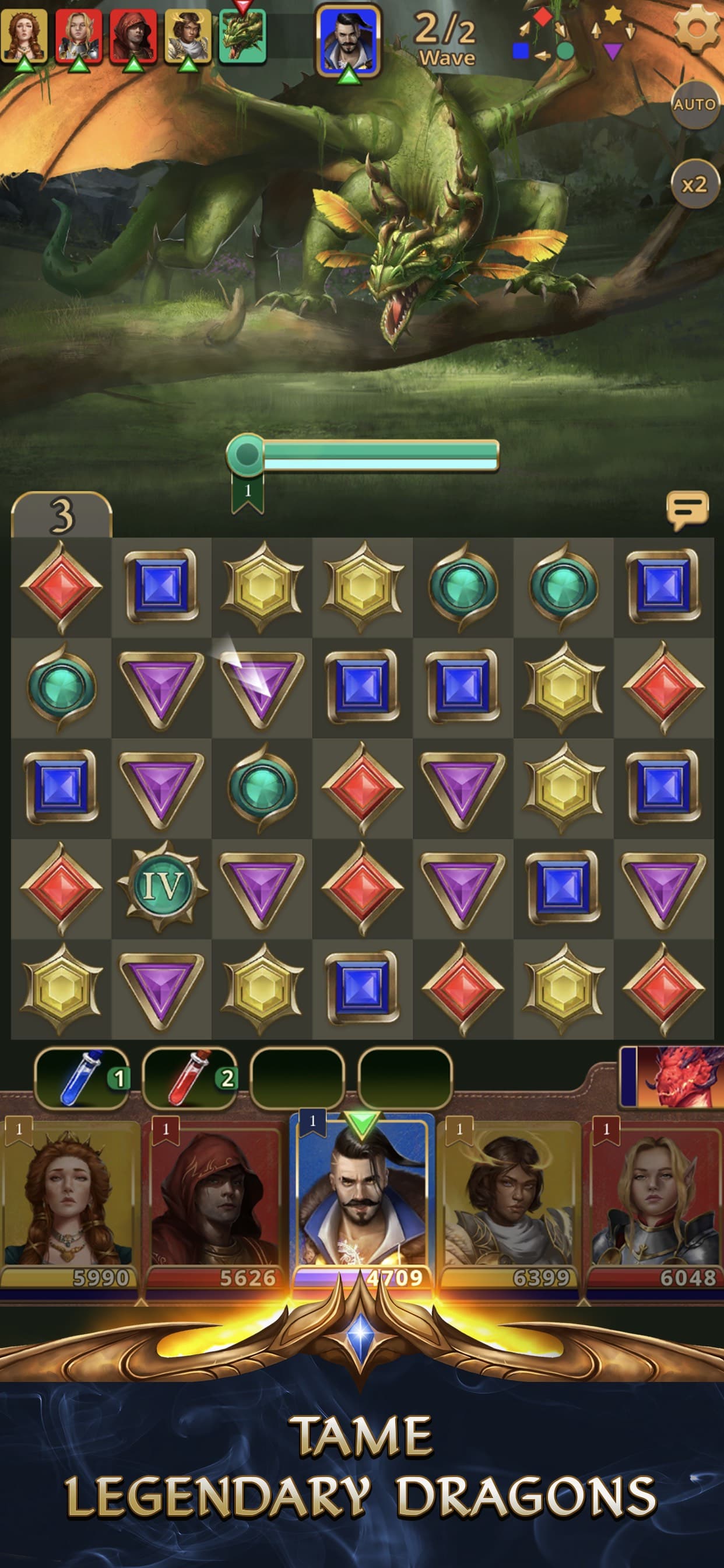 Gemstone Legends - Match 3 RPG screenshot 5 - screenshot