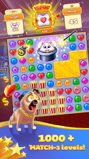 Super Pug Story Match 3 puzzle screenshot 1 - screenshot