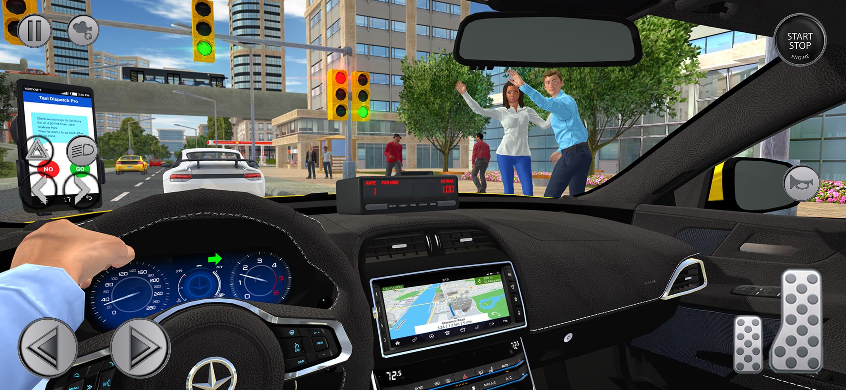 Grab City Taxi: Car Games 3D screenshot 1 - screenshot
