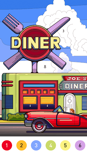 Nostalgia Color by number game screenshot 1 - screenshot