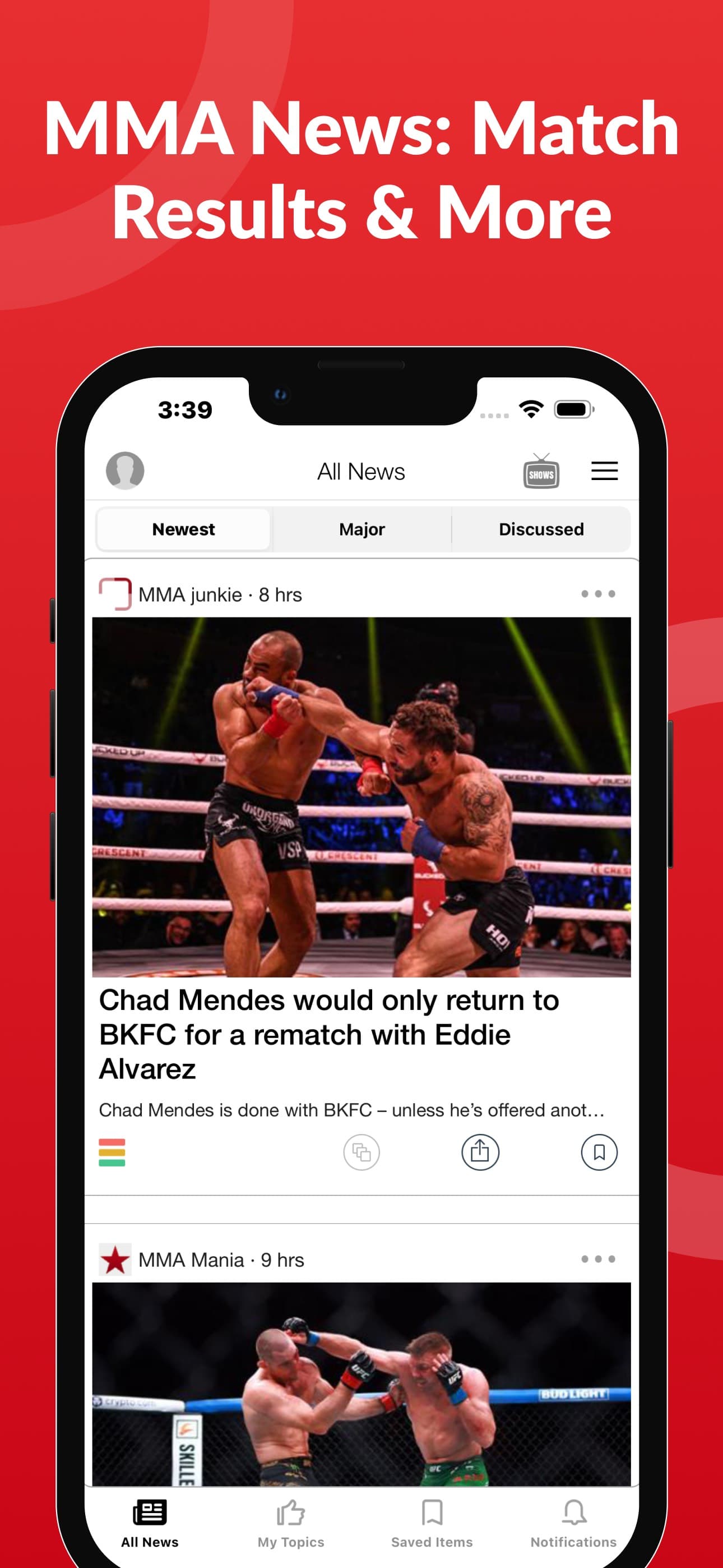 MMA News: Match Results & More screenshot 1 - screenshot