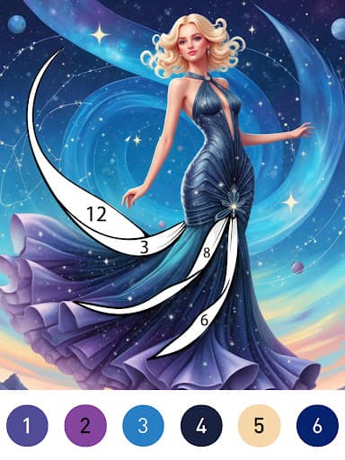 Gown Color by Number Book screenshot 9 - screenshot