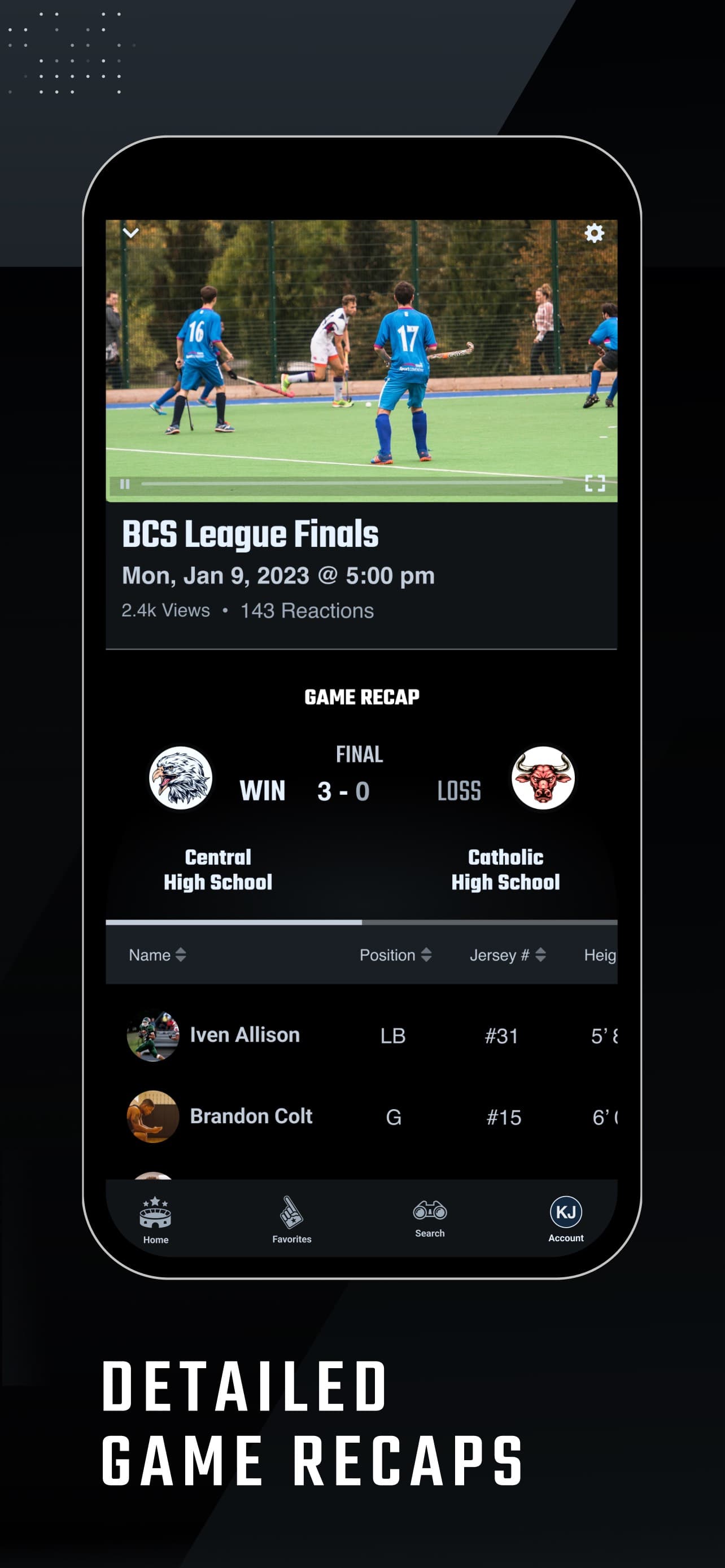 Hudl Fan: Find. Watch. Follow. screenshot 5 - screenshot