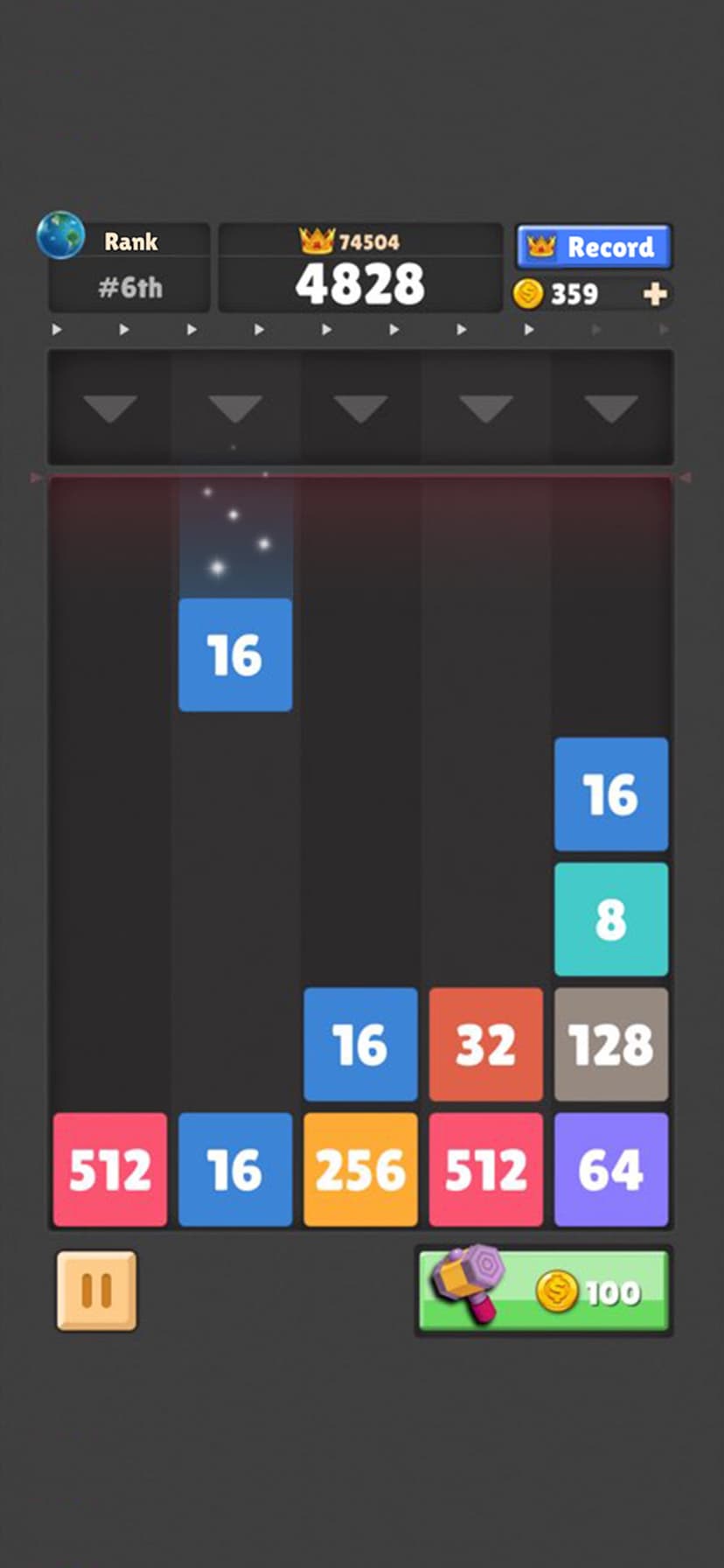 Drop The Number : Merge Puzzle screenshot 1 - screenshot