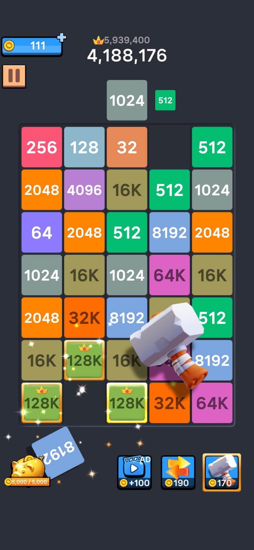 Drop Merge® : Number Puzzle screenshot 1 - screenshot